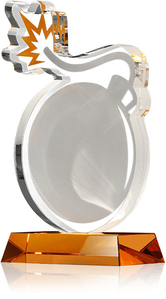 custom shaped crystal awards
